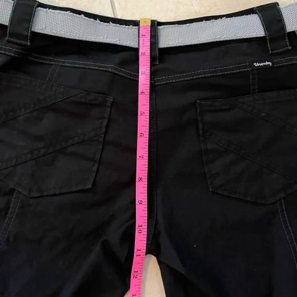 UNIONBAY Black Capris with Adjustable Gray Belt - Picture 16 of 16